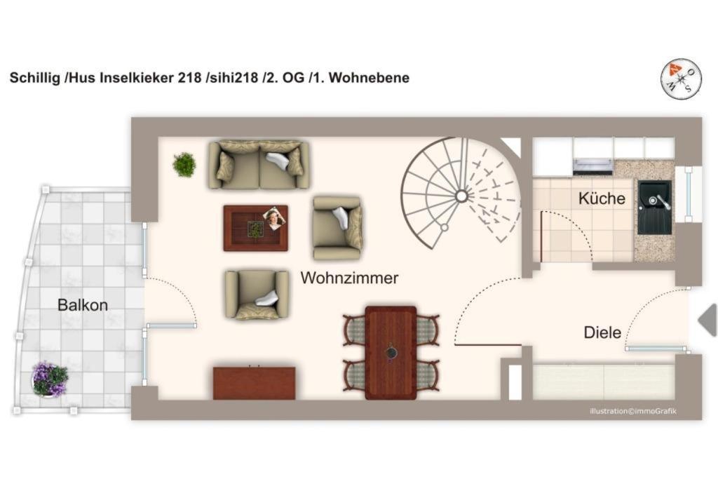 Апартаменты Hus Inselkieker Hus Inselkieker 218 Шиллиг Экстерьер фото